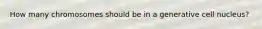 How many chromosomes should be in a generative cell nucleus?