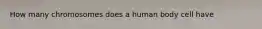 How many chromosomes does a human body cell have