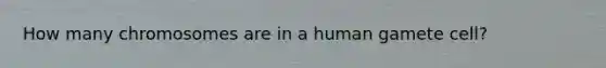 How many chromosomes are in a human gamete cell?