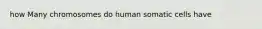 how Many chromosomes do human somatic cells have