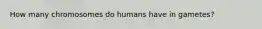 How many chromosomes do humans have in gametes?