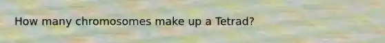 How many chromosomes make up a Tetrad?