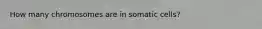 How many chromosomes are in somatic cells?