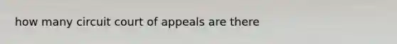 how many circuit court of appeals are there