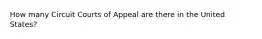 How many Circuit Courts of Appeal are there in the United States?