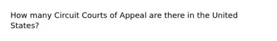 How many Circuit Courts of Appeal are there in the United States?