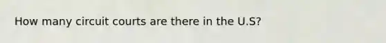 How many circuit courts are there in the U.S?