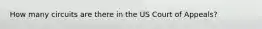 How many circuits are there in the US Court of Appeals?