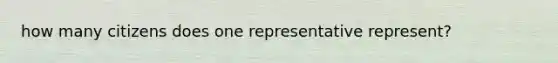 how many citizens does one representative represent?