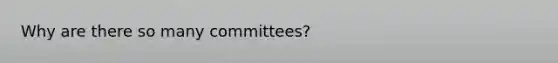 Why are there so many committees?