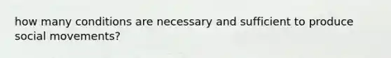 how many conditions are necessary and sufficient to produce social movements?