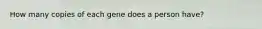 How many copies of each gene does a person have?
