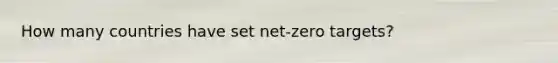 How many countries have set net-zero targets?