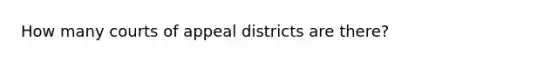 How many courts of appeal districts are there?