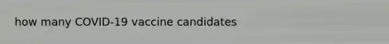 how many COVID-19 vaccine candidates