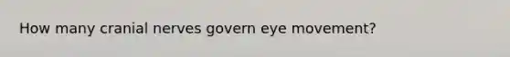 How many cranial nerves govern eye movement?