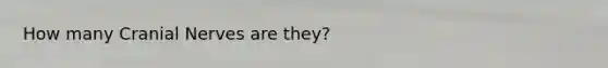 How many <a href='https://www.questionai.com/knowledge/kE0S4sPl98-cranial-nerves' class='anchor-knowledge'>cranial nerves</a> are they?