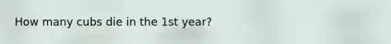 How many cubs die in the 1st year?