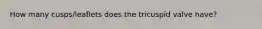 How many cusps/leaflets does the tricuspid valve have?
