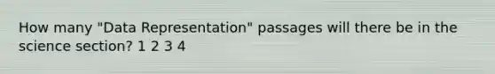 How many "Data Representation" passages will there be in the science section? 1 2 3 4