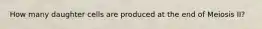 How many daughter cells are produced at the end of Meiosis II?