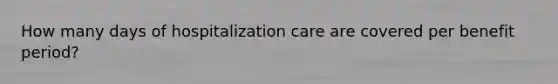 How many days of hospitalization care are covered per benefit period?