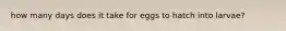 how many days does it take for eggs to hatch into larvae?