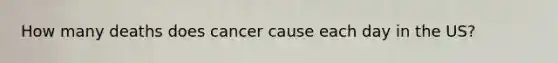 How many deaths does cancer cause each day in the US?