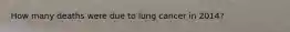 How many deaths were due to lung cancer in 2014?