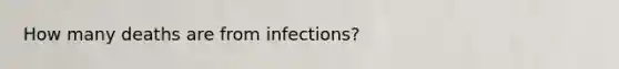 How many deaths are from infections?