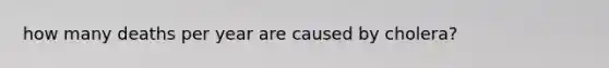 how many deaths per year are caused by cholera?