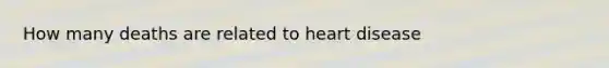 How many deaths are related to heart disease