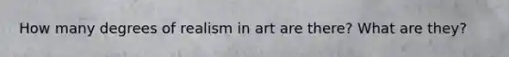 How many degrees of realism in art are there? What are they?