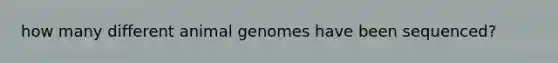 how many different animal genomes have been sequenced?