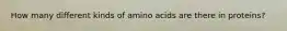 How many different kinds of amino acids are there in proteins?