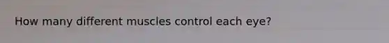 How many different muscles control each eye?