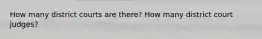 How many district courts are there? How many district court judges?