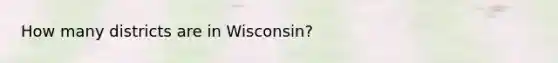 How many districts are in Wisconsin?