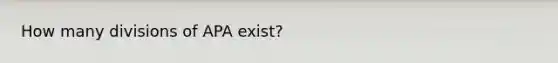 How many divisions of APA exist?