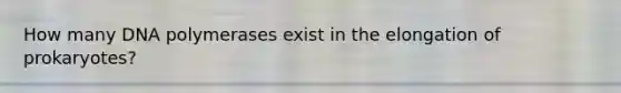 How many DNA polymerases exist in the elongation of prokaryotes?