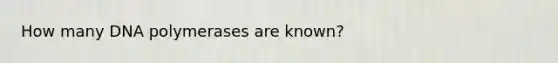 How many DNA polymerases are known?