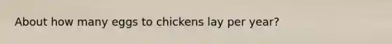 About how many eggs to chickens lay per year?