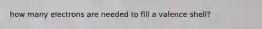 how many electrons are needed to fill a valence shell?