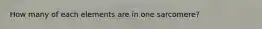 How many of each elements are in one sarcomere?