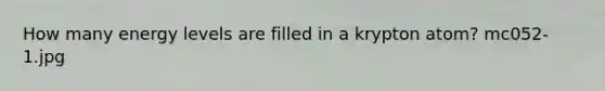 How many energy levels are filled in a krypton atom? mc052-1.jpg