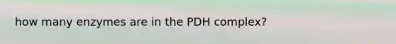 how many enzymes are in the PDH complex?