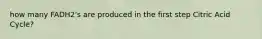 how many FADH2's are produced in the first step Citric Acid Cycle?