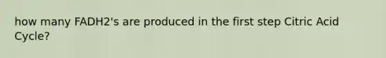 how many FADH2's are produced in the first step Citric Acid Cycle?