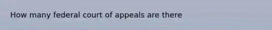 How many federal court of appeals are there