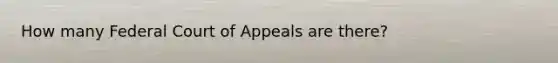 How many Federal Court of Appeals are there?